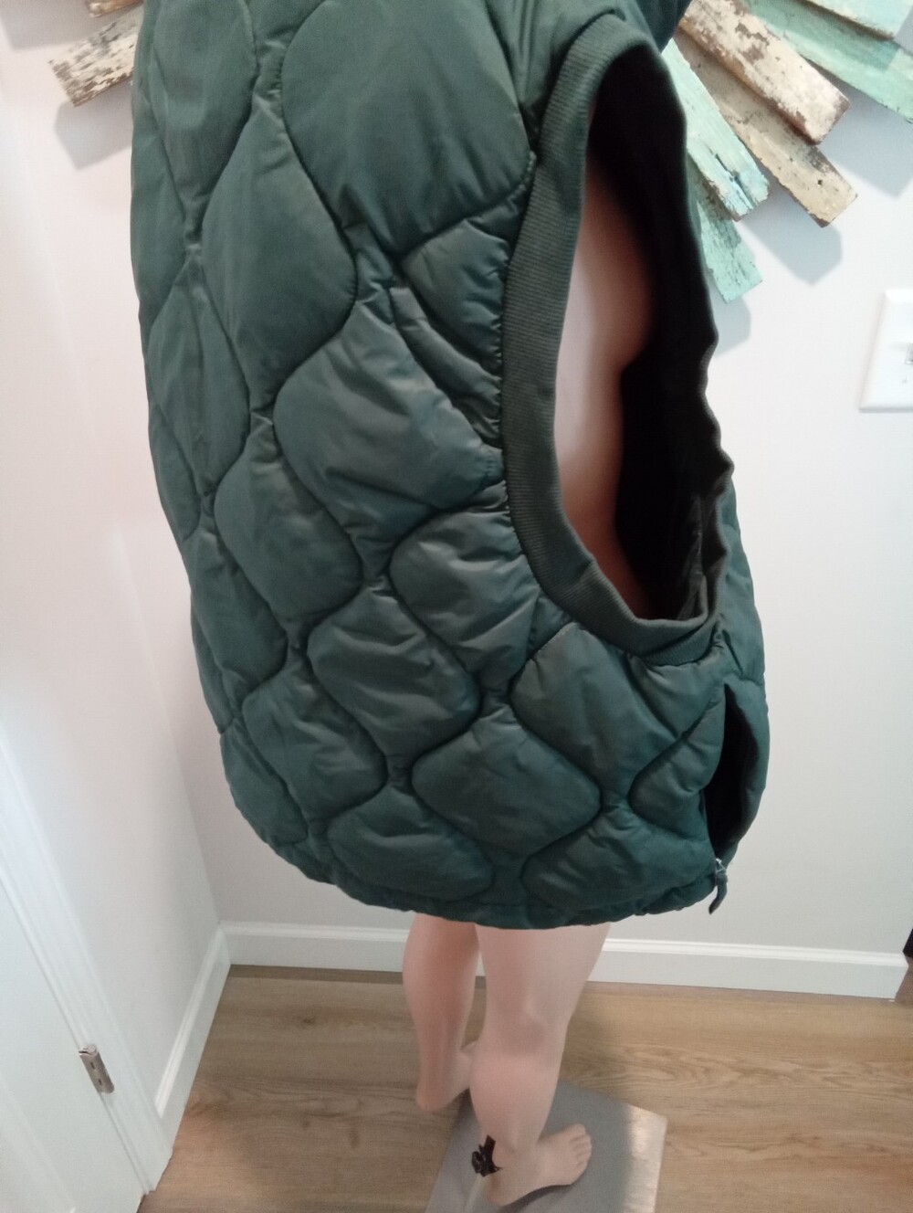 FLX PlusSz XXL Hunter Green Quilted Puffer Vest P2P25" Fall Fashion Winter Layer - Picture 6 of 15